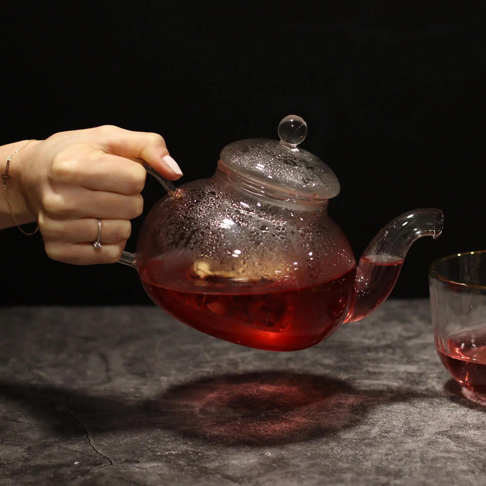 Glass Infuser Teapot - Round Pearl - 800ml - Gift Boxed - Image 4