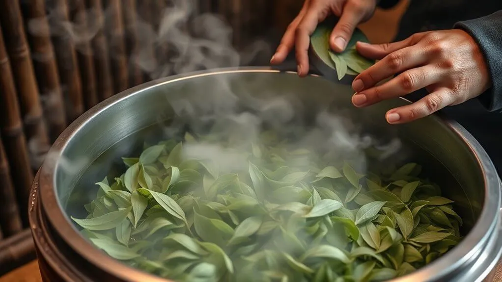 sencha processing steaming technique